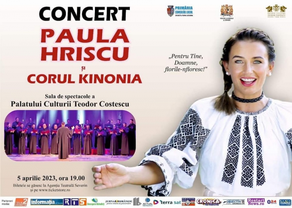 Paula Hriscu și corul Kinonia al Episcopiei Severinului și Strehaiei vă invită la un concert de suflet în aşteptarea Învierii Domnului