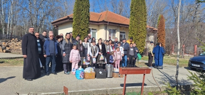 Activitate a grupului de copii „Ucenicii Sfântului Ioan Gură de Aur” de la Parohia Calea Târgu Jiului