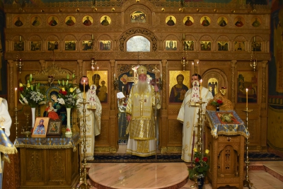 În Duminica dinaintea Nașterii Domnului Hristos, Preasfințitul Nicodim a slujit la Mănăstirea Sfânta Ana din Orșova