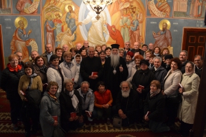 Grup de pelerini din Cluj-Napoca în vizită la Episcopia Severinului